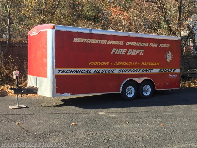 Squad Support Units 6- Contains Technical Rescue Support Equipment for the Hartsdale/Greenville/Fairview Fire Departments. Currently housed at Hartsdale Station # 1